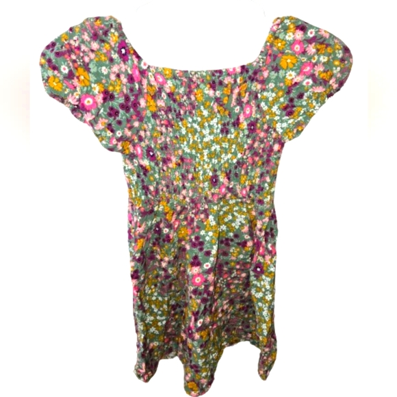 ✯ || CHILDREN'S PLACE:GREEN FLORAL DESIGN DRESS || ✯ - Picture 2 of 3